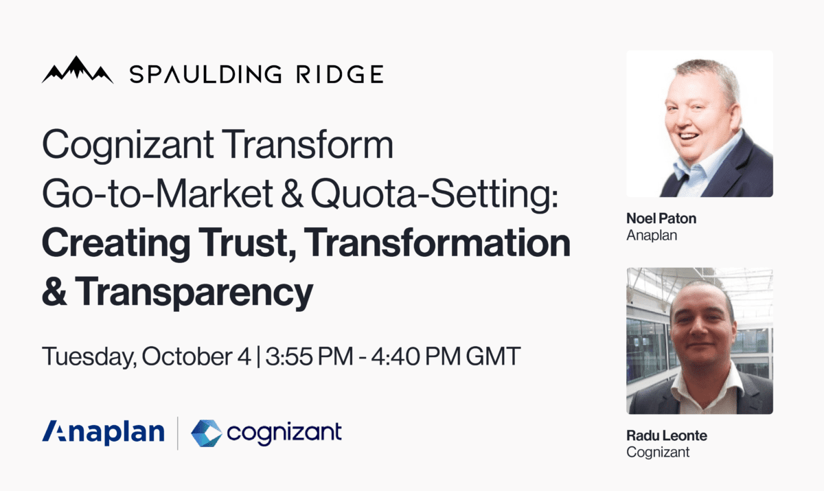 2022 Anaplan Connect London - Spaulding Ridge